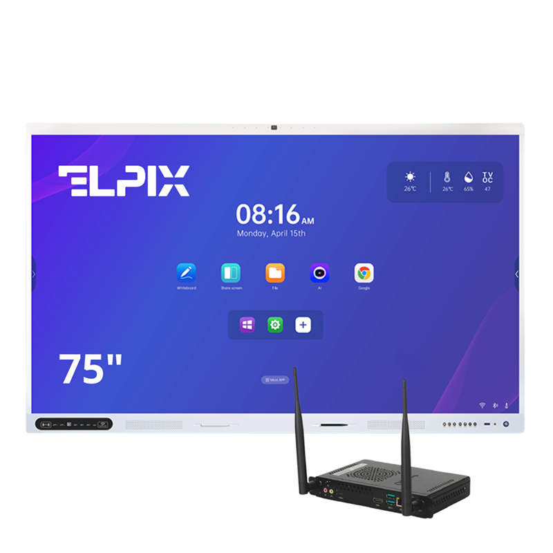 Інтерактивна панель Elpix Z3 75" (75Z3RK3588), OPS ПК (I5-13450HX/16/512/W11Pro), настінне кріплення